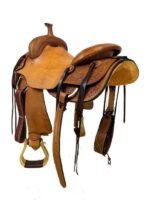 HR Hud Roberts ranch cutter saddle 15.5 to 17 inch 729H - Image 3