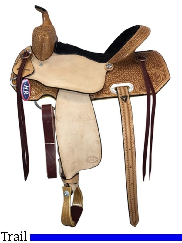 hr-hud-roberts-trail-barrel-all-around-saddle-817h-91 HR Hud Roberts all around saddle Trail/Barrel 817H - Image 1