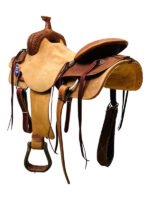 HR Hud Roberts ranch cutter saddle 15 to 17 inch 726 - Image 3