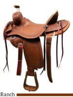 HR Hud Roberts Will James Ranch Saddle: 15"-17" - Image 2
