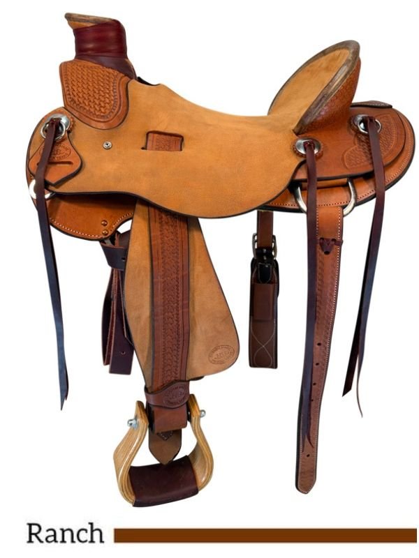 hr-staci-wade-saddle-780-41 HR Hud Roberts ranch saddle Staci Wade 14 to 17 inch - Image 1