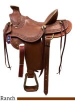 HR Hud Roberts ranch saddle Wade Tree 15 to 17 inch 23 - Image 2