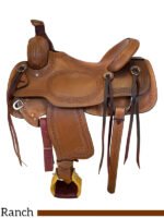 HR Hud Roberts ranch saddle working 15 to 17 inch 764H - Image 2