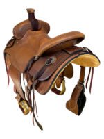 HR Hud Roberts ranch saddle working 15 to 17 inch 764H - Image 3