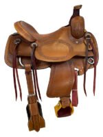 HR Hud Roberts ranch saddle working 15 to 17 inch 764H - Image 4