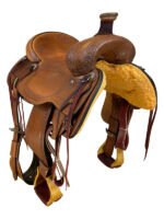 HR Hud Roberts ranch saddle working 15 to 17 inch 764H - Image 5