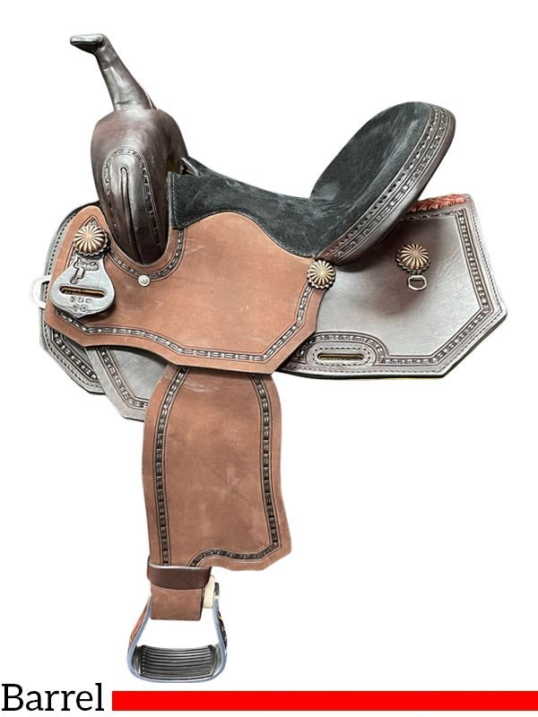 sb-tempest-barrel-saddle-55 South Bend barrel racer saddle Tempest 14 to 16 inch 4458 - Image 1