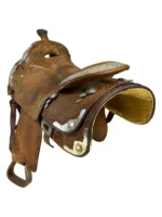 16 Inch Used Blue Ribbon Show Saddle - Image 3