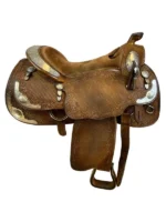 16 Inch Used Blue Ribbon Show Saddle - Image 2