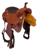 16 Inch Used Bobs Custom Reining Saddle - Image 4