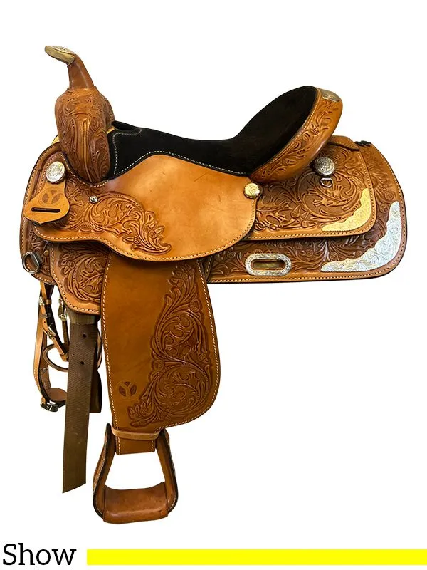 16-inch-used-circle-y-show-saddle-3674-free-shipping-43 16 Inch Used Circle Y Show Saddle - Image 1