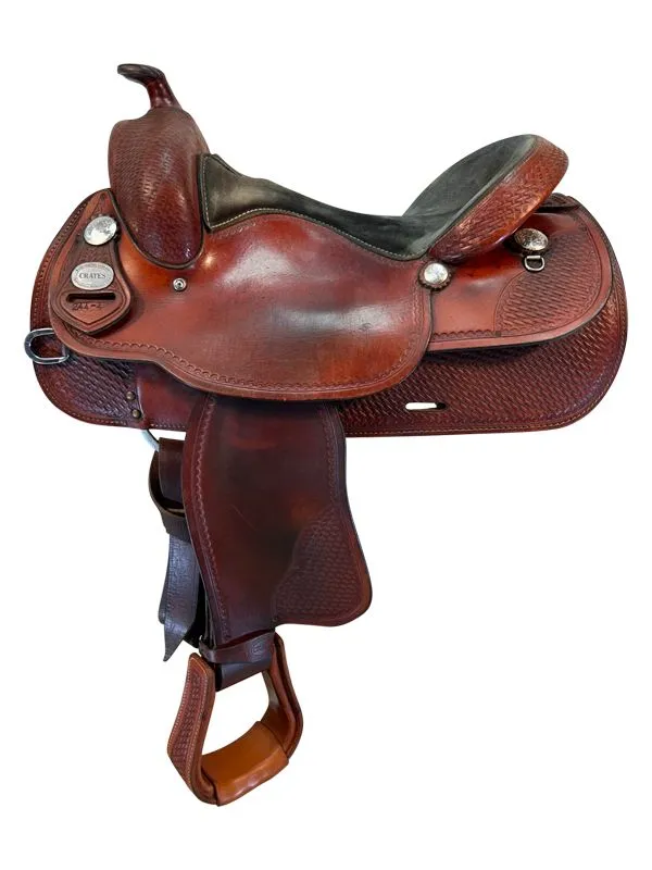 16-inch-used-crates-reining-saddle-244-73 16 Inch Used Crates Reining Saddle - Image 1