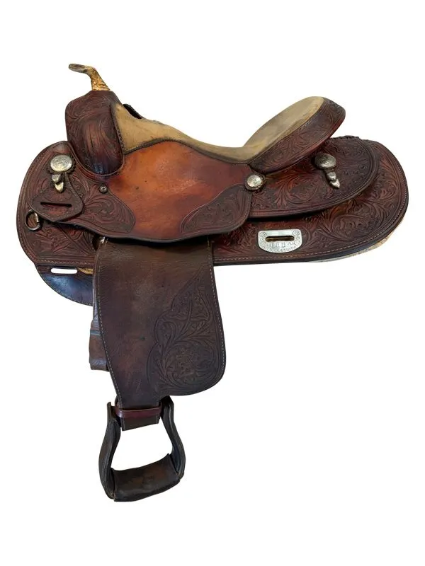 16-inch-used-saddlesmith-bob-loomis-reining-saddle-medium-tree-22673-1-29 16 Inch Used Saddlesmith Reining Saddle - Image 1