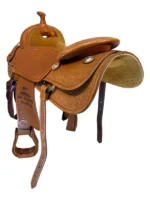17inch Used Bobs Customs Reining Saddle - Image 3