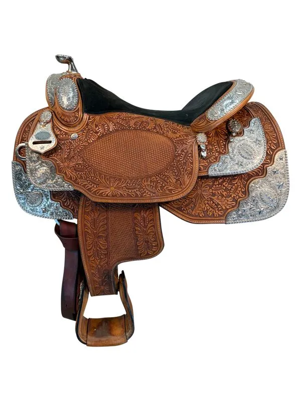 17-inch-used-dale-chavez-show-saddle-wide-tree-67 Used Dale Chavez Show Saddle - Image 1